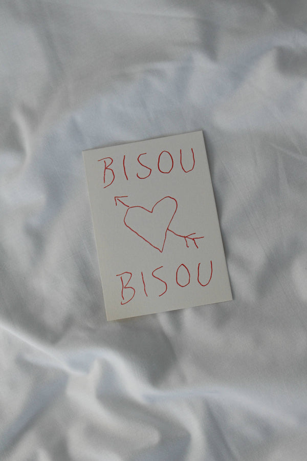 Postkarte 'bisou bisou'