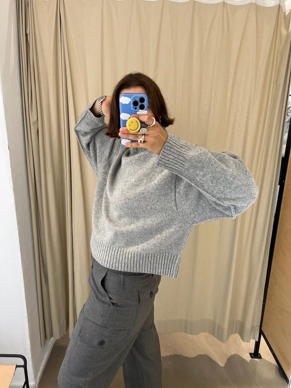 Ina Turtleneck Pullover grey melange