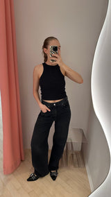 Low Curve Jeans black tar