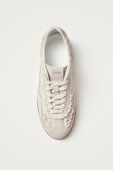 Crochet Leather Sneakers cream