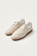 Crochet Leather Sneakers cream