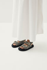 Harper Leather Sandals grey