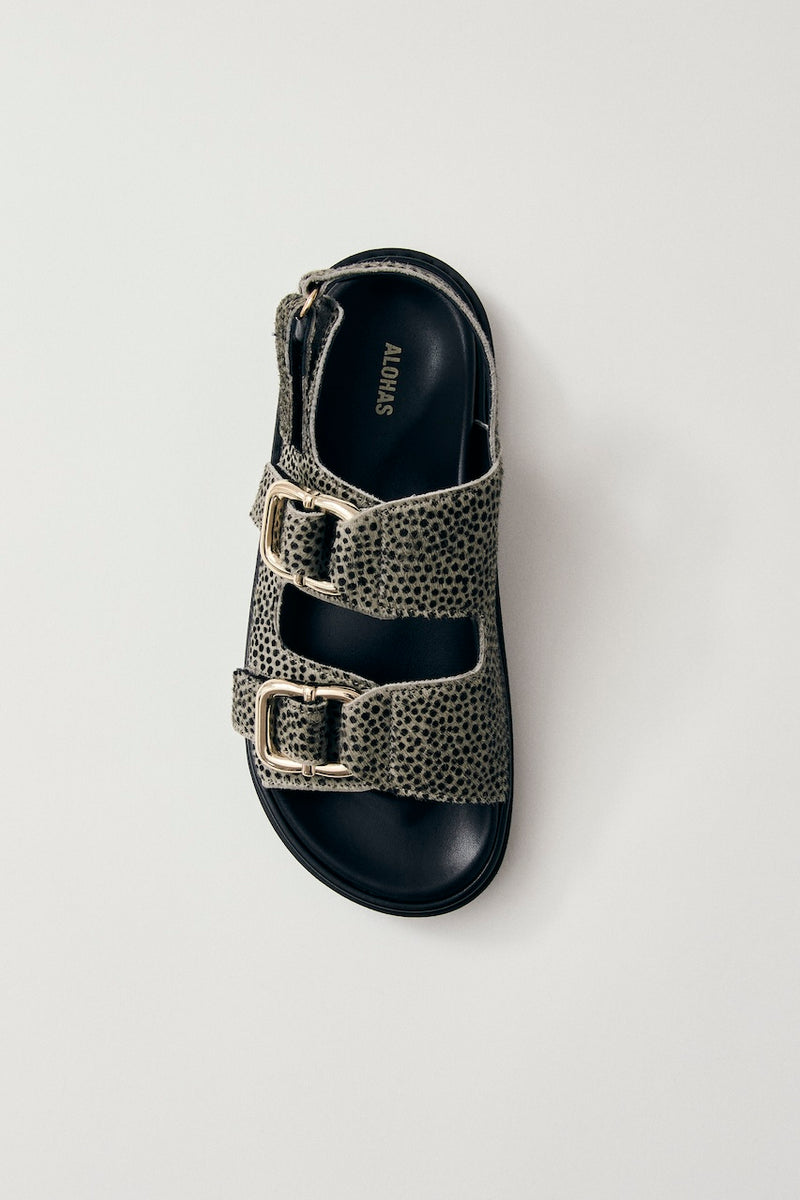 Harper Leather Sandals grey