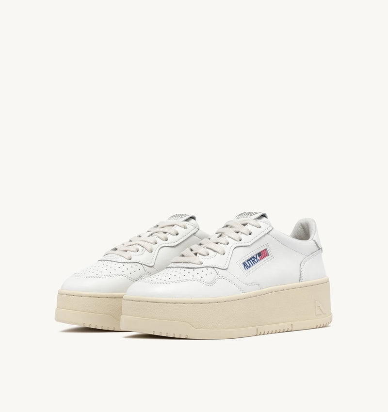 Autry Medalist Platform Sneaker all white