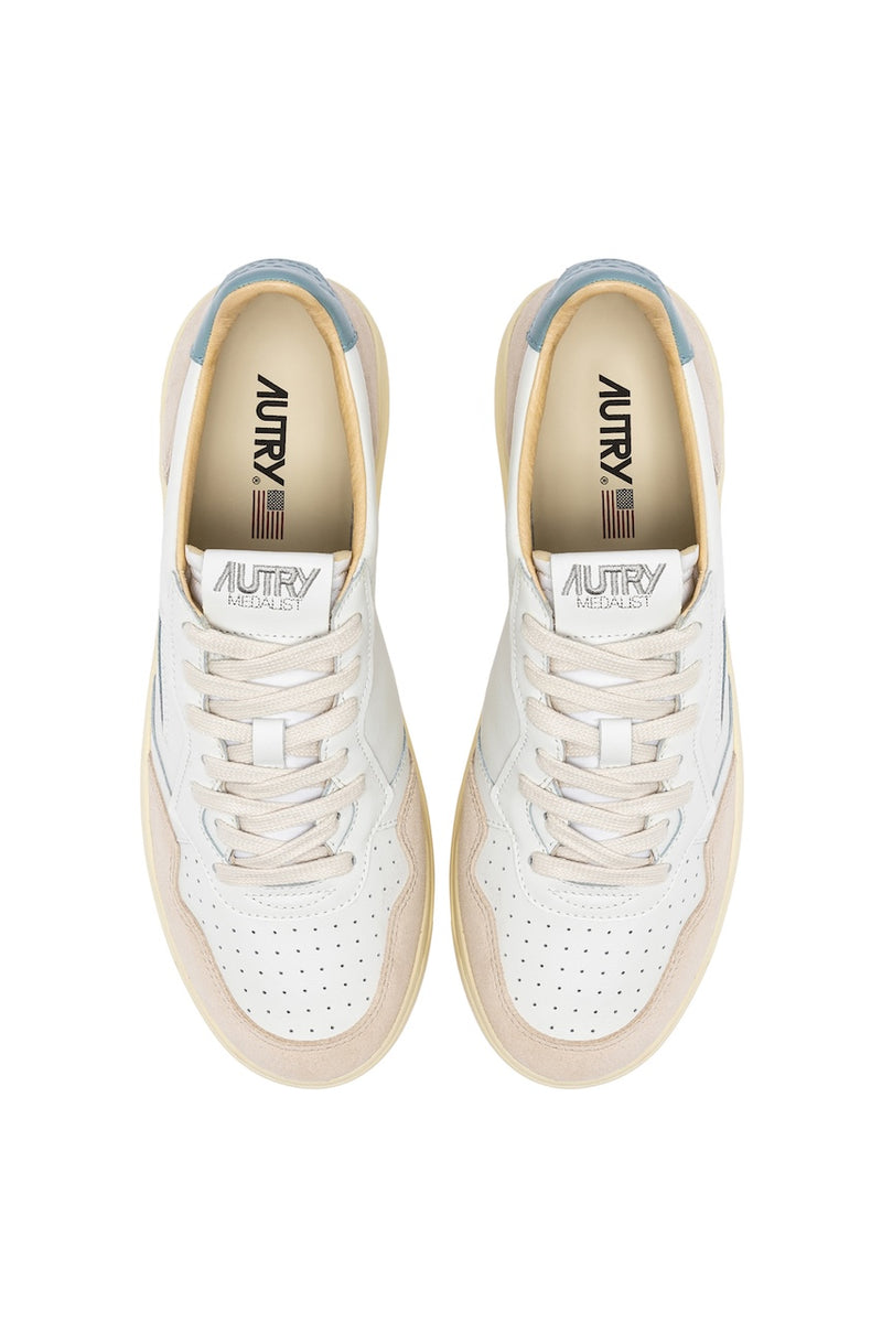 Autry Medalist Sneaker suede white silver blue