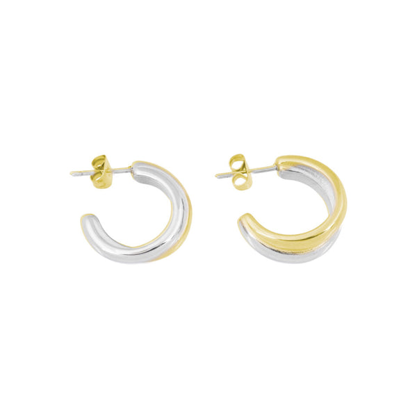 Better Together Earrings gold / silver bicolor