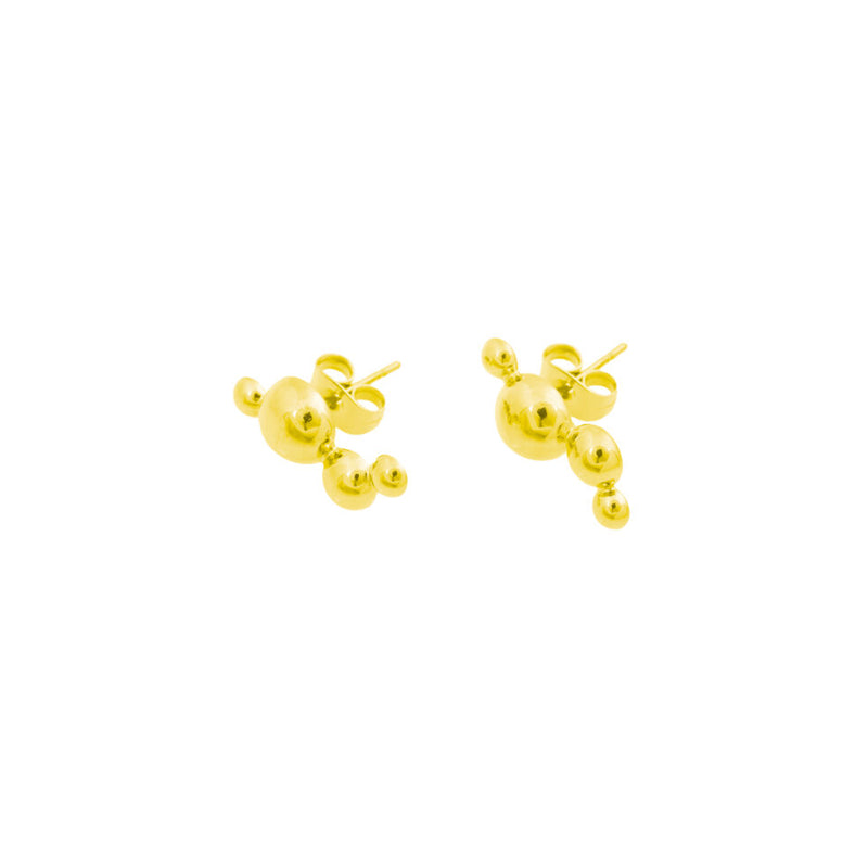 Dot Pin Earrings gold