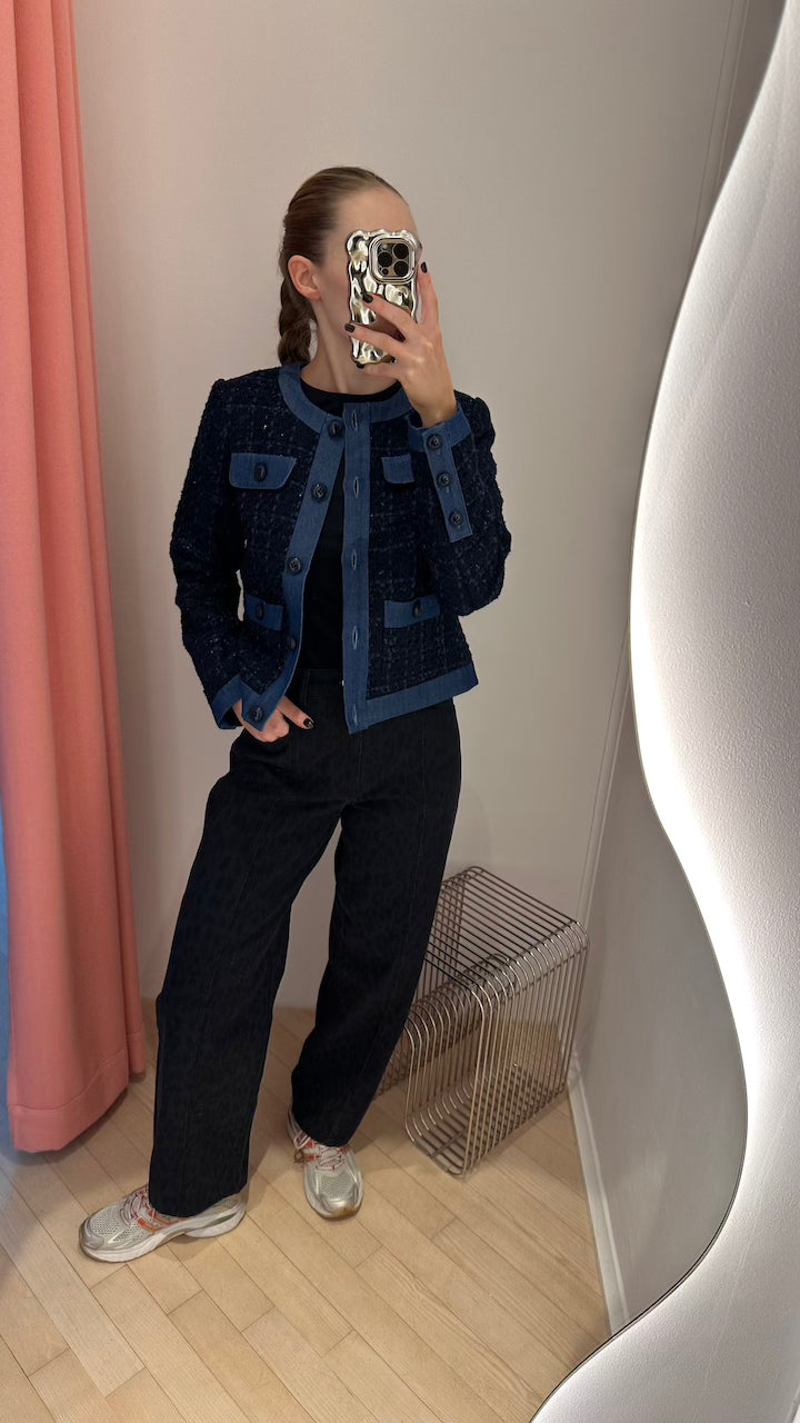 Beate Jacket blue boucle