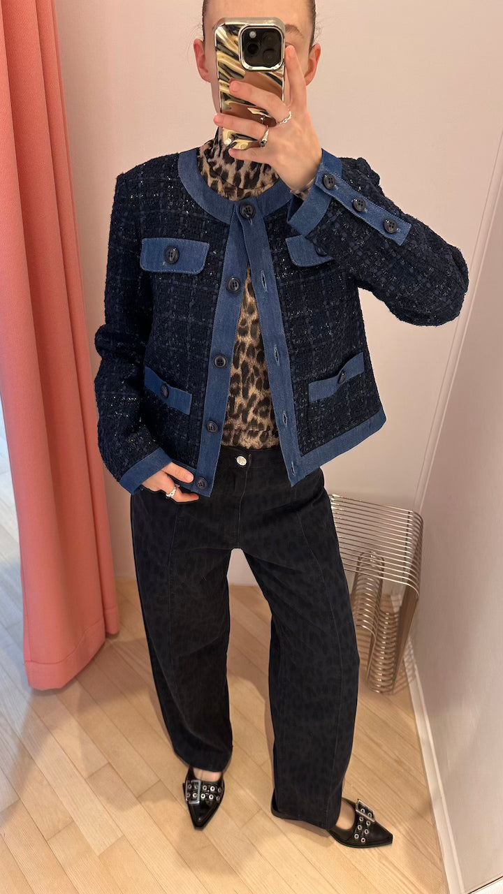 Beate Jacket blue boucle