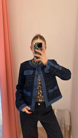 Beate Jacket blue boucle