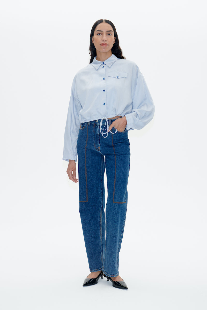 Bryce Shirt mini blue stripe