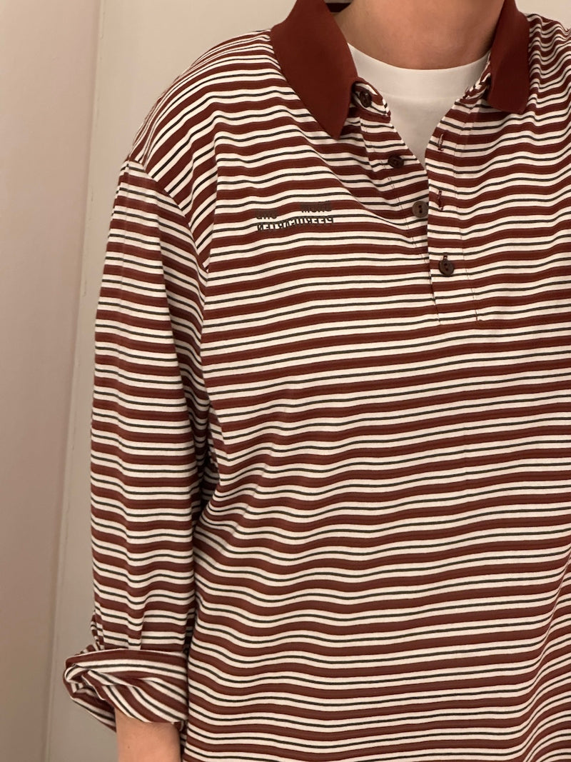 Jeanni Polo bordeaux polo stripe