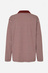 Jeanni Polo bordeaux polo stripe