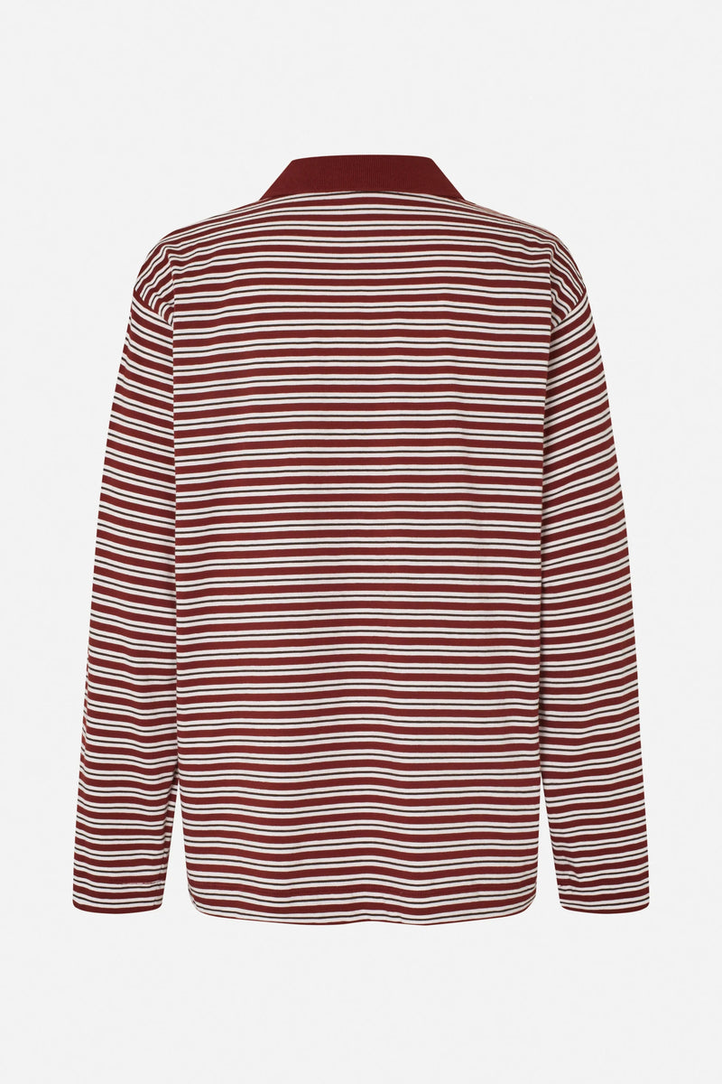 Jeanni Polo bordeaux polo stripe