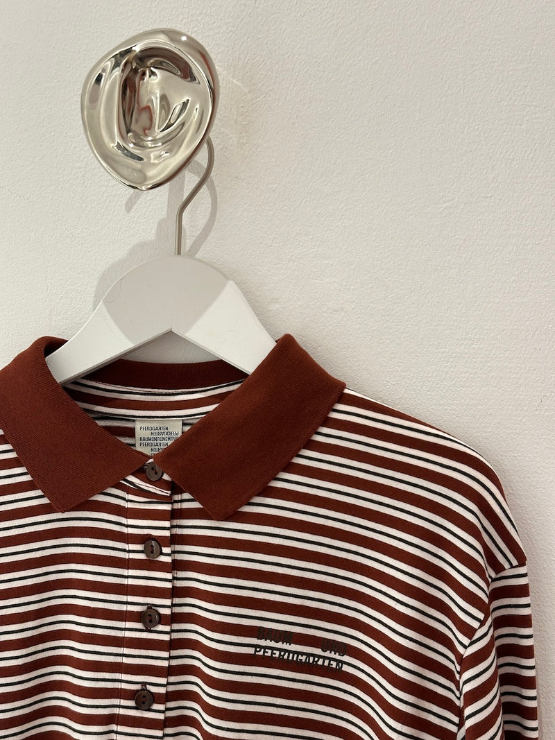 Jeanni Polo bordeaux polo stripe