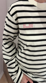 Jeevana Longsleeve black whisper stripes