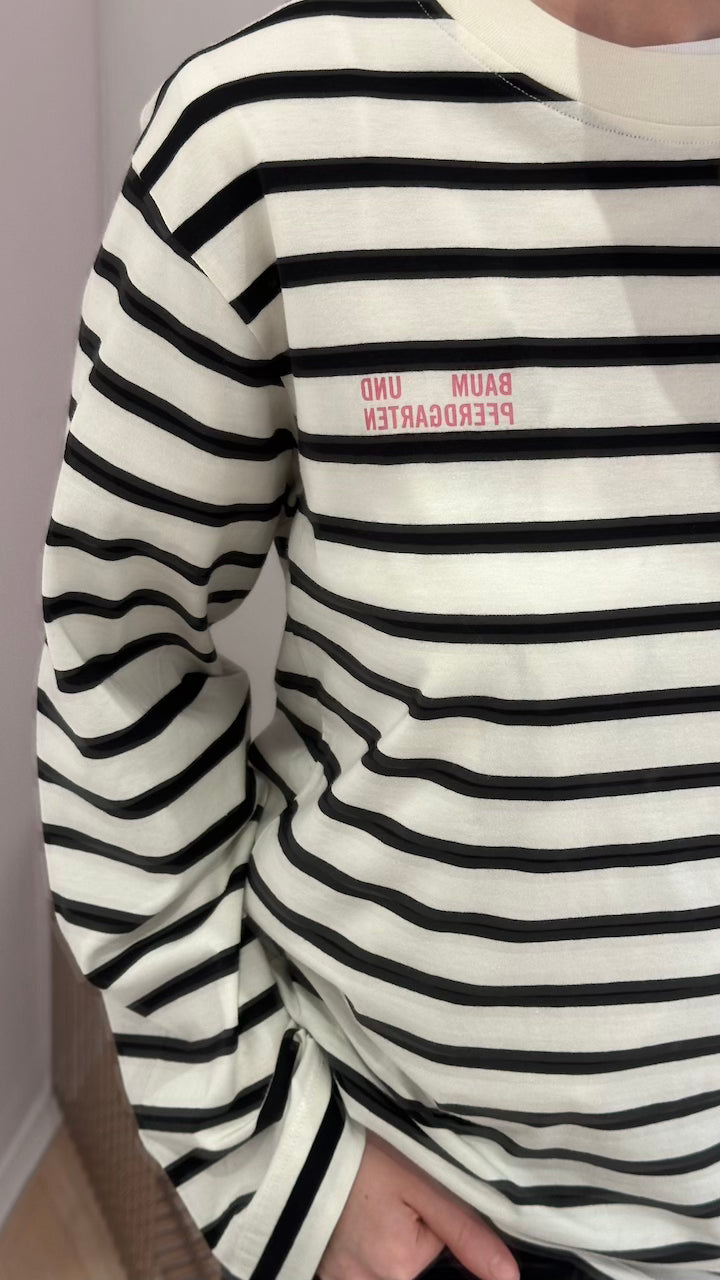 Jeevana Longsleeve black whisper stripes