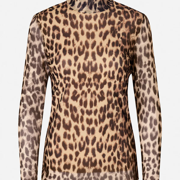 Jodi Longsleeve brown leopard