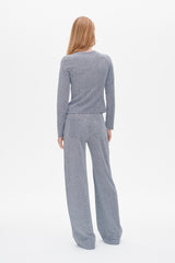 Jya Pants silver lurex pinstripe