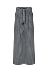 Nanny Pants grey pinstripe denim