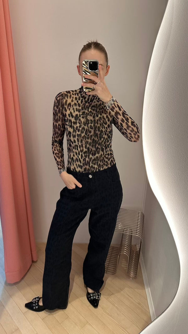 Nara Pants blue leopard