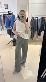 Nilo Pants grey wallstreet pinstripe