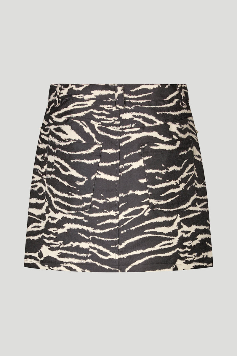 Silie Skirt black whisper zebra