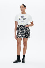 Silie Skirt black whisper zebra