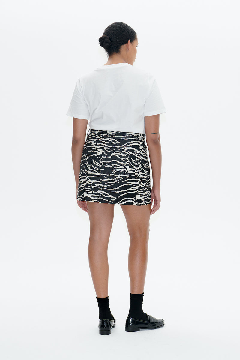 Silie Skirt black whisper zebra