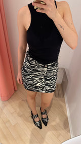 Silie Skirt black whisper zebra