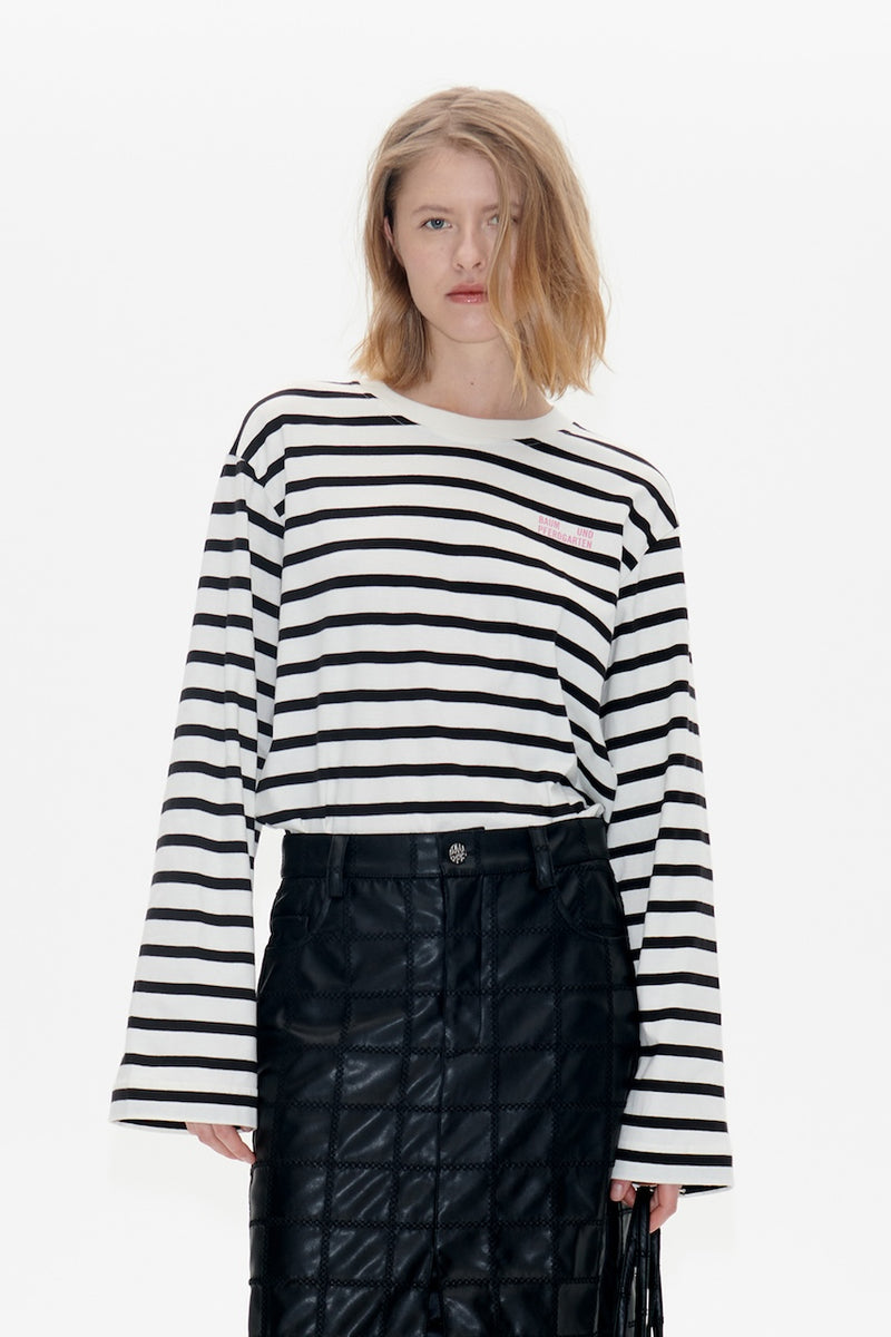 Jeevana Longsleeve black whisper stripes