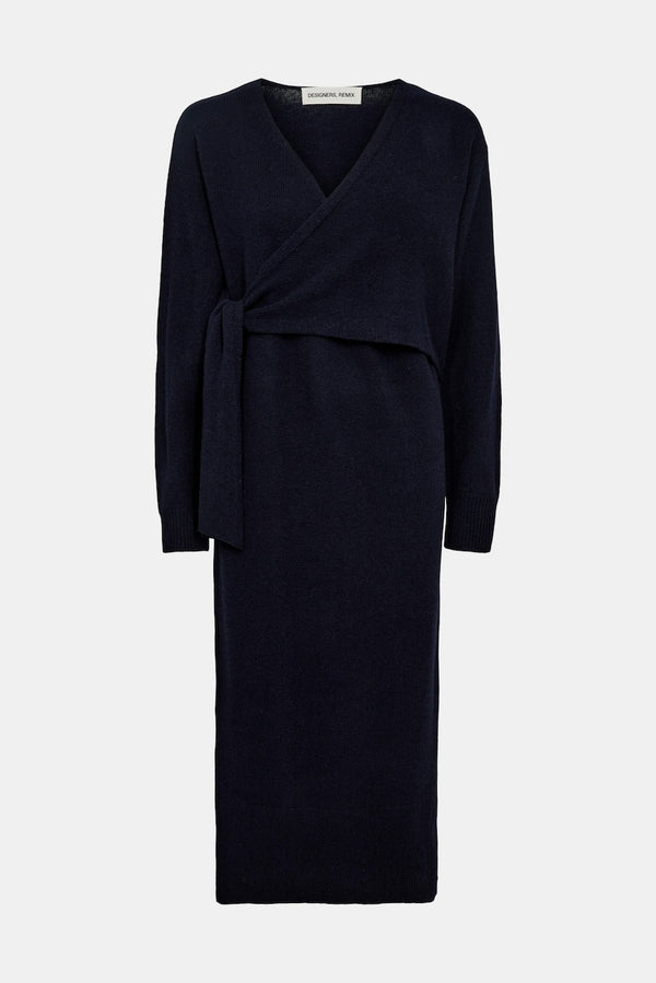 Carmen Wrap Dress midnight blue