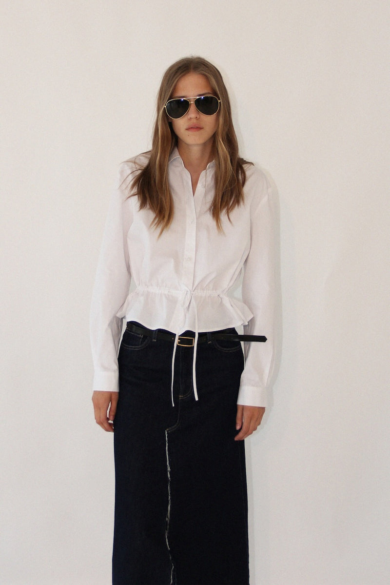 Claire Waist Shirt white