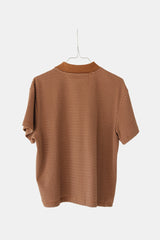 Sacha Polo Tee brown/cream stripe