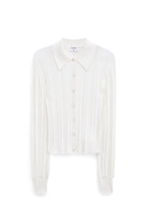 Braid Knit Cardigan pearl white