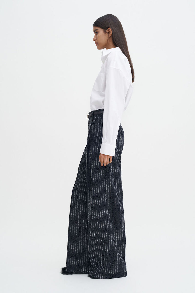 Darcey Pinstripe Trousers black pinstripe