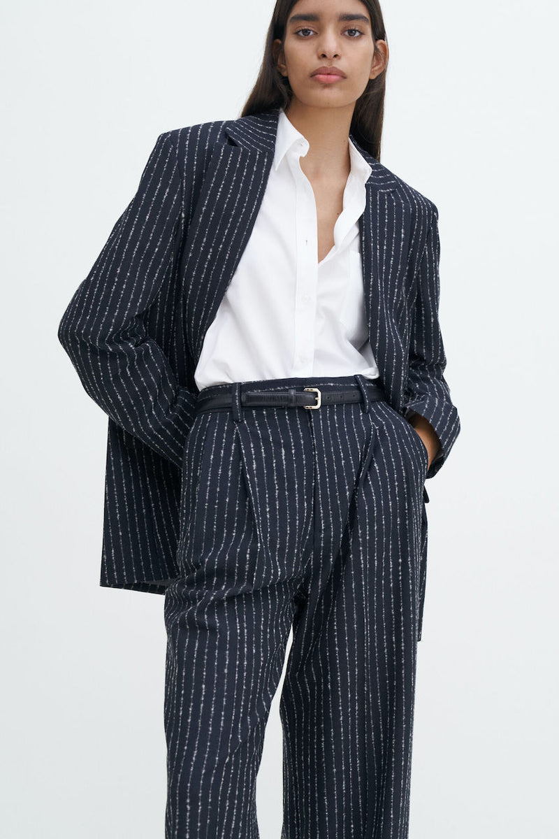 Darcey Pinstripe Trousers black pinstripe