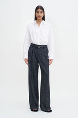 Darcey Pinstripe Trousers black pinstripe