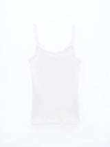 Fine Rib Singlet white