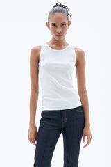 Fine Rib Tank white