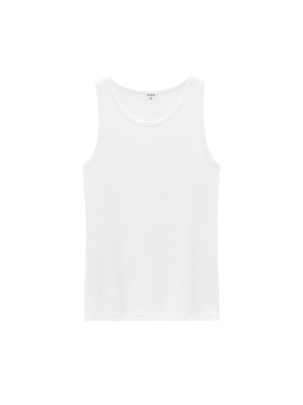 Fine Rib Tank white