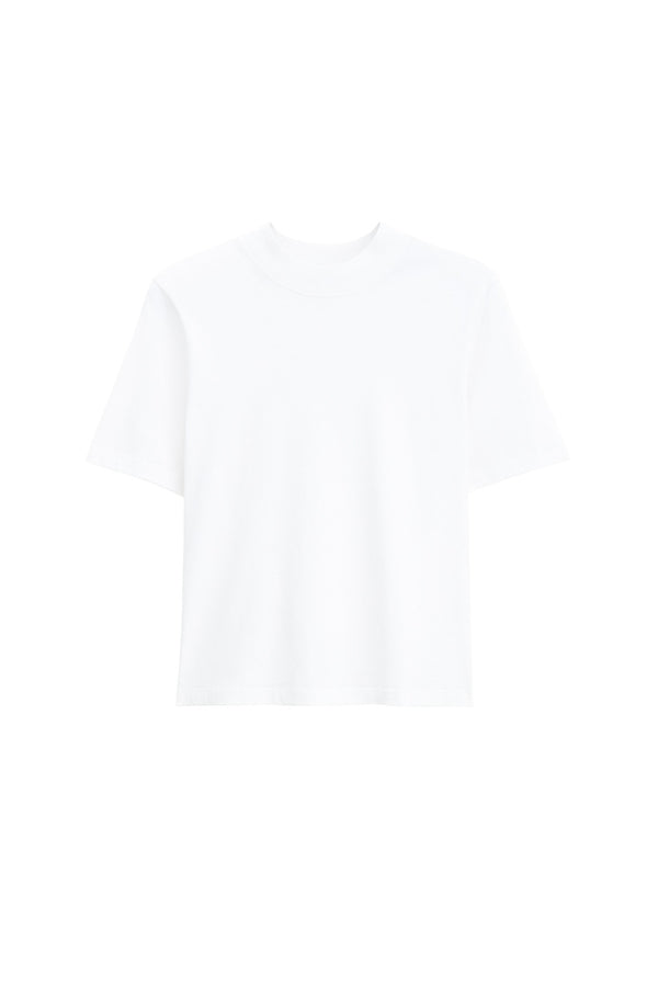 Mock Neck Tee white