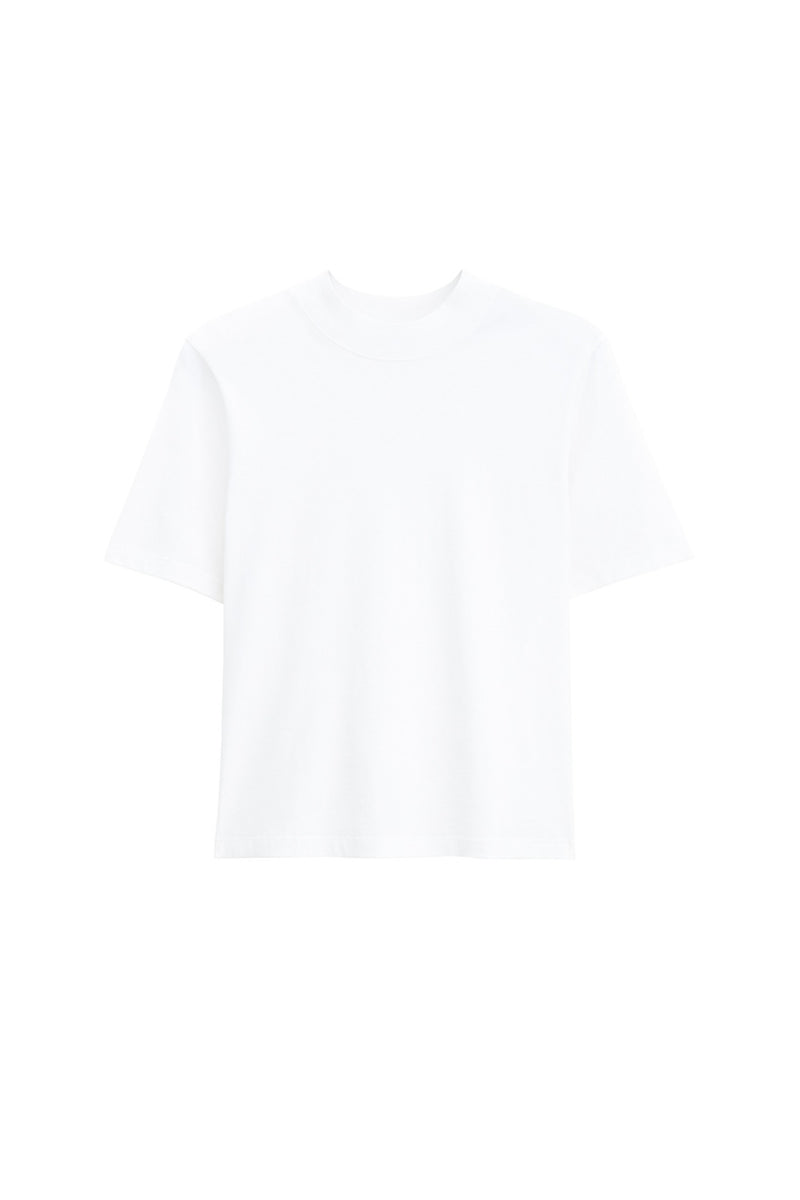 Mock Neck Tee white