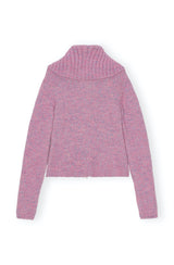 Alpaca Cotton Mix Highneck rose violet