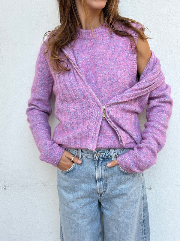 Alpaca Cotton Mix Highneck rose violet