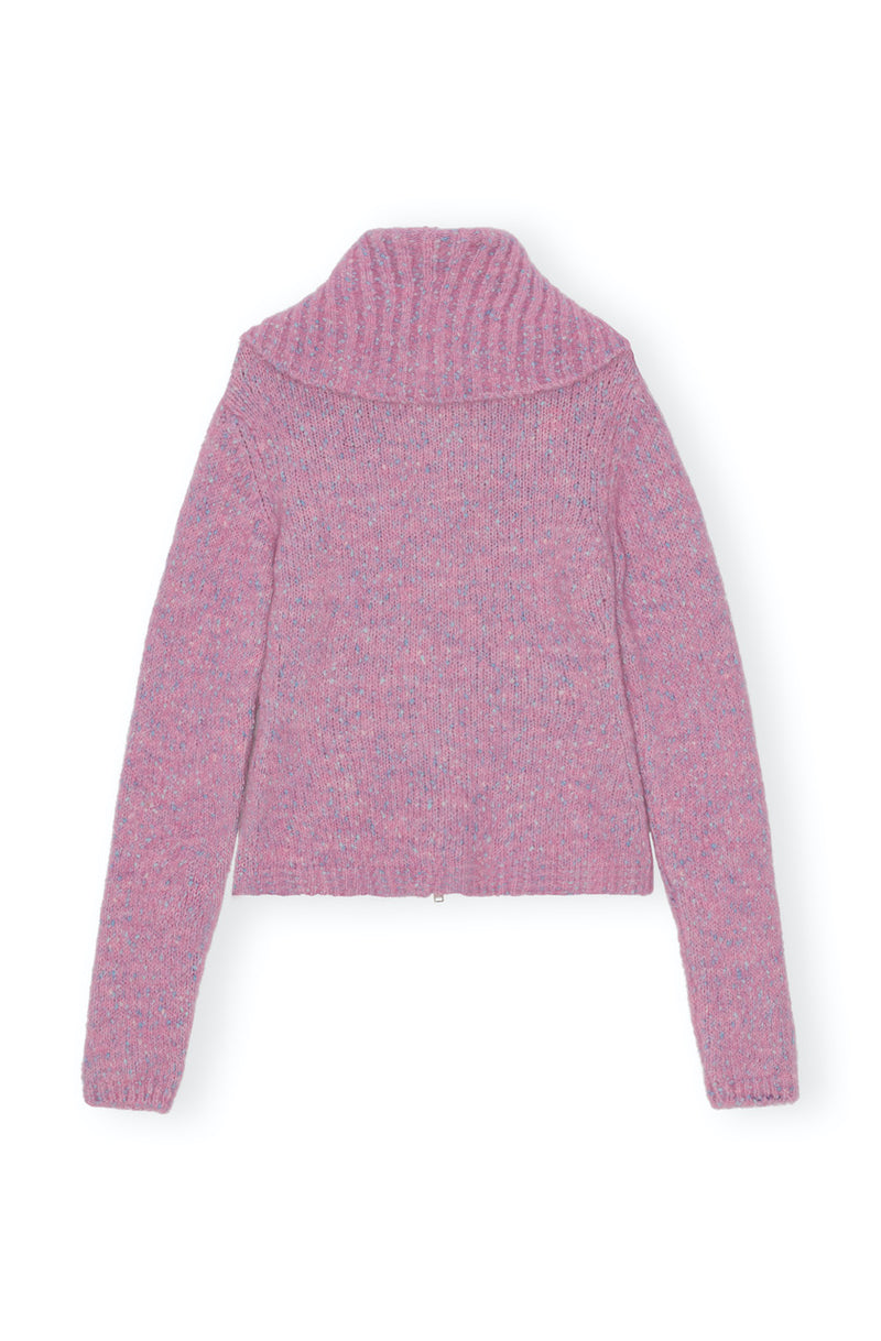 Alpaca Cotton Mix Highneck rose violet