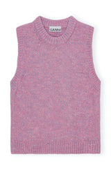 Alpaca Cotton Mix Vest rose violet