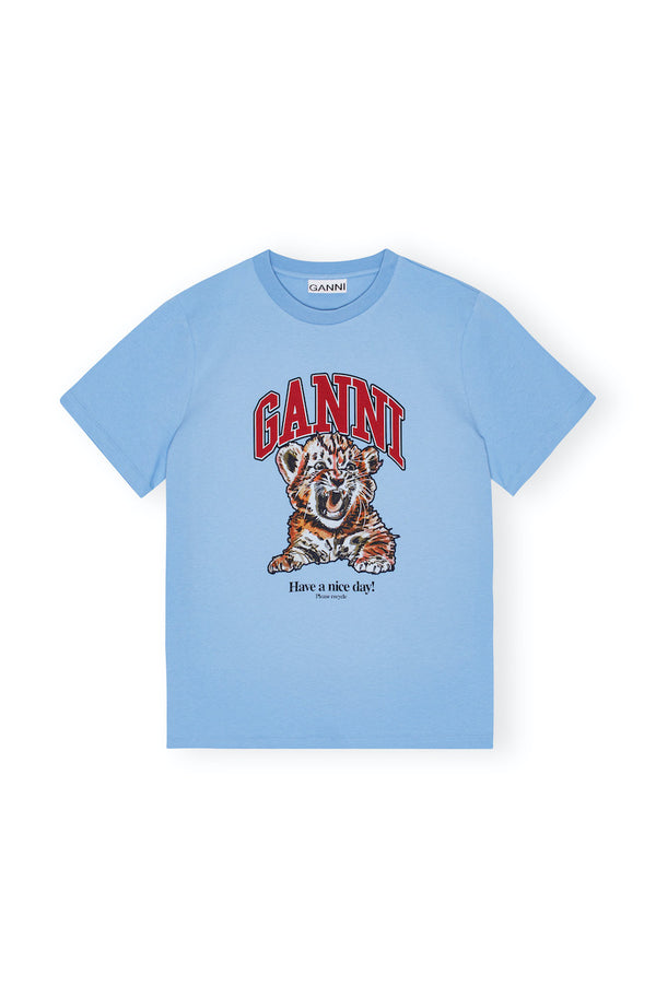 Basic Jersey Tiger Relaxed T-shirt blissful blue