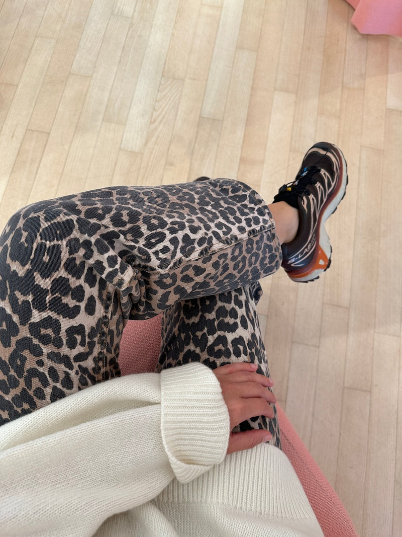 Leopard Betzy Cropped Jeans