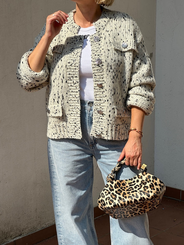 Ganni Bou Bag Small Leopard